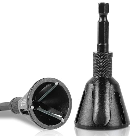 Luckyway 1/8-3/4 Deburring External Chamfer Tool, Tungsten Carbide Blade, Deburring Drill Bit, Remove Burr Tools, Repairing Damaged Metal Steel Screws, Bolts and Fasteners