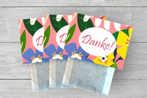 10x Blumengruß DANKE Kleines Dankeschön für Gäste zu Feiern und Festen Gastgeschenk Mitgebsel Kleines Danke