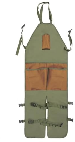 SynapSYA Grembiule Per Utensili Grembiule da giardino in tessuto Oxford con tasche multiple, gambe divise, ideale for accessori for attrezzi da lavoro, giardinaggio, officina domestica(Dark Brown)