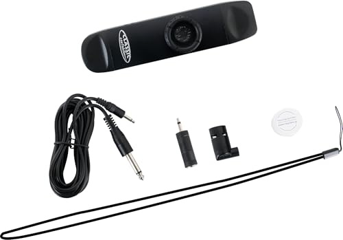 Classic Cantabile KAE1 E-Kazoo, Highlights, 5 mm): Mit Adapter für 6 | Robuster Aluminium-Korpus für satten Sound und Langlebigkeit, Einstellrad zur Feinregulierung der Membranspannung, 3 mm