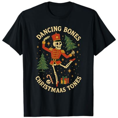 Chemise Casse-Noisette dansante drôle Squelette Ballet Noël T-Shirt