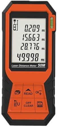 Slitstark Laseravståndsmätare 50M Stor Skärm Mät Avstånd/area/volym Precision Flexibilitet Mätning