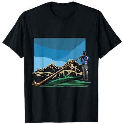 Célébration Festive Bavaroise Cor des Alpes Alphorn T-Shirt
