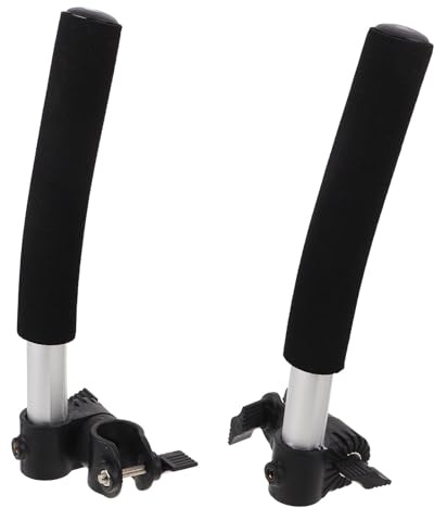 HAPINARY Poignées de Fauteuil Roulant Allongées Acier Inoxydable Extension de Poignée de Poussée pour Fauteuils Roulants Manuels Transport Accessoires Durables pour Adultes et Seniors