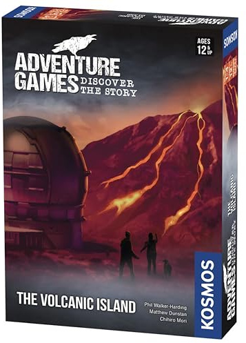 Thames & Kosmos, 695133, Adventure Game: The Volcanic Island, Discover The Story, Cooperative Board Game, 1-4 Players, Ages 12+