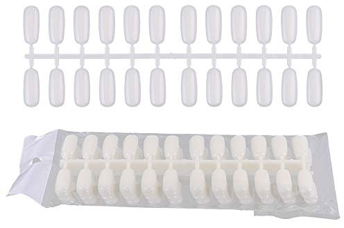 Nail Art Pratique, 120 pcs Couleur Naturelle Plat Pratique Faux Ongles Conseils pour Professionnel Nail Gel Polonais Conseil Affichage Livre Graphique Nail art Salon