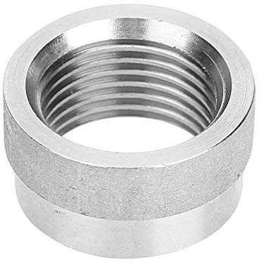 EVGATSAUTO Stepped Nut Bung, 304 Stainless Steel Vehicle O2 Oxygen Sensor Recessed Nut Bung, M18 x 1.5 Threads, 1 Piece