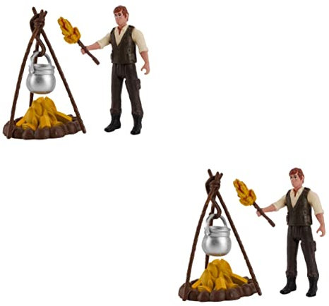 STOBOK 2sätze Mini Outdoor Picnic Bonfire Torch Doll Model Statics Für Mädchen Als Campingzubehör Und Lernspielzeug Für Picknick-szenen