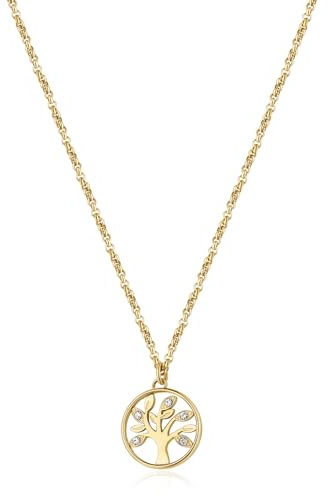 Brosway Collana Donna, Collana in Acciaio e Cristalli con Simbolo Albero Della Vita | Collezione Chakra - BHKN094
