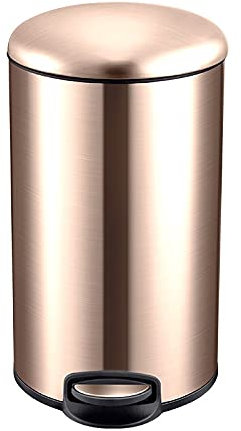 Corbeille à Papier Acier inoxydable poubelle inclinée avec couvercle silencieux et doux, poubelle à pied de 13 litres, convient à la cuisine, à la maison, au bureau Poubelle De Bureau ( Color : C )