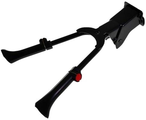 2EXTREME Zweibein-Ständer, Fahrradständer für City- und Trekkingräder, Zweibeinständer höhenverstellbar 26-28, Fahrrad Ständer, Doppelständer, Aluminium schwarz