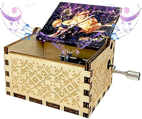 DIUKES Carillon,Carillon di Legno Bambini,Mini Carillon a Manovella,Carillon Legno con Manovella,Scatola Carillon Manovella,per Regali di Natale,Bambini Compleanno,Anniversario