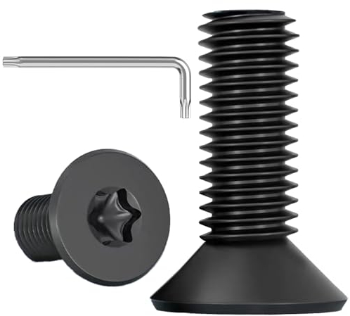 ORTAVA Lot de 20 vis à tête fraisée M6 x 12 Torx - Vis noires à tête fraisée - Acier inoxydable A2 V2A - Oxyde noir - Vis de machine avec clé Torx - Pour équipement de machines et meubles de maison