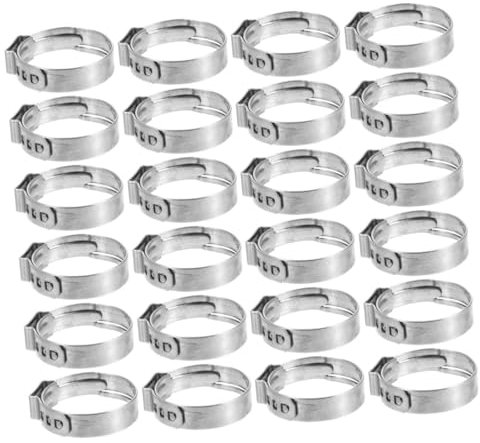 COSMEVIVI 30pcs Single Ear Clamp Stainless Steel Clamps for Wire Cable Cinch Pex Tubing Connections