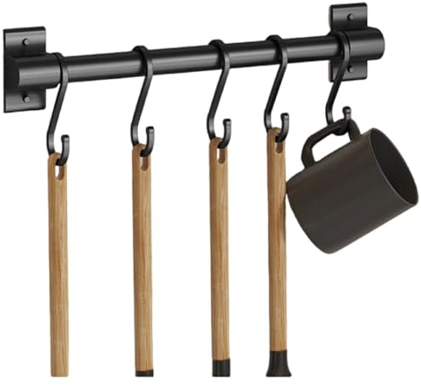 Barra Portautensili Cucina,Ganci per Utensili da Cucina,Portaoggetti per Utensili da Cucina a Parete,Porta casseruola da Parete da Cucina,Anticorrosione,per Appendere Utensili da Cucina