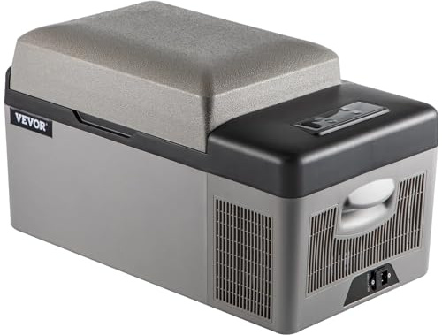 ZHIMAI Glacière électrique, 15 L Frigo, 12 V et 230 V congélateur pour Voiture, Camion, Camping-Car, Bateau et Prise de Courant