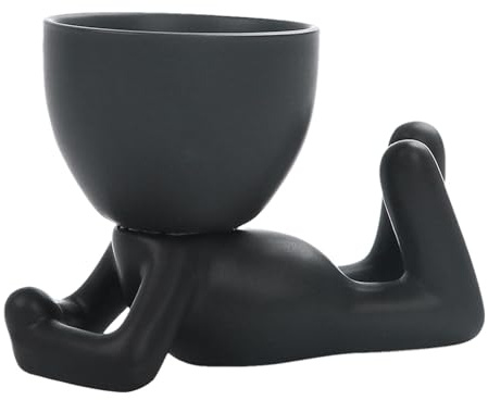 Maceta de cabeza de maceta de cara | Macetas Macetas De Cerámica Pequeñas Para Interiores,Maceta de flores para interiores con forma humana reutilizable para plantas de aire, suculentas, helechos