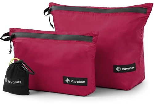 Vavabox Kulturbeutel Set, Wasserdicht mit Aufhängehaken - Leichte Reise Waschtasche für Damen & Herren, Nylon Kosmetiktasche Groß für Camping, Gym, Businessreise Kulturtaschen
