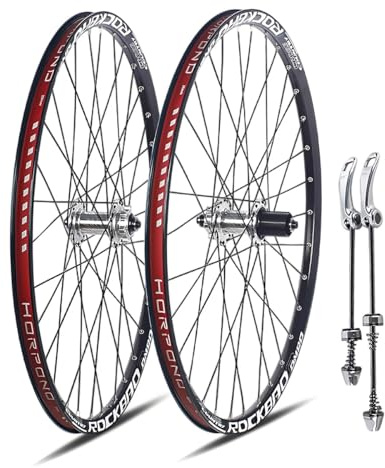 24 26 27,5 29 Tum MTB Cykelhjulset Snabbkoppling Fram- Och Bak Hjul 100/135 Hjul Skivbroms Dubbla Lager Aluminiumlegering Fälg 32H Nav for 7-11-växlade(Silver A,27.5'')