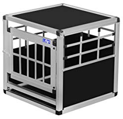 ALPUNA Transportbox N26 – Aluminium Hundebox 50×50×50 cm – Auto Hundebox, sicherer Hundetransport im Kofferraum