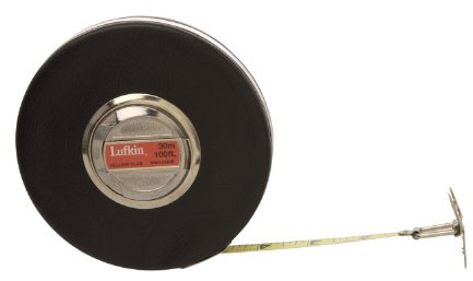 Crescent Lufkin 3/8 x 30m/100' Banner SAE/Metric Yellow Clad Dual Sided Tape Measure - HW226ME , Brown