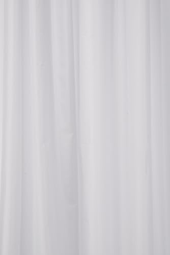 Croydex White Shower Curtain, 1800 x 1800mm | Machine Washable