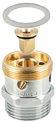 tecuro Rohrbelüfter für Geräteventile, Auslaufventile und Zapfhähne M28x1 AG x 3/4 Zoll AG, trinkwasserkonform, Messing CW617N, inkl. Dichtung