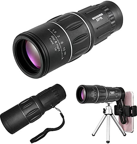 4K 10-300X40Mm Telescopio monoculare con Zoom Super Tele per Esterni Portatile, Prisma di Messa a Fuoco con Obiettivo Leggero HD ad Alta Potenza con treppiede e Clip Little Surprise