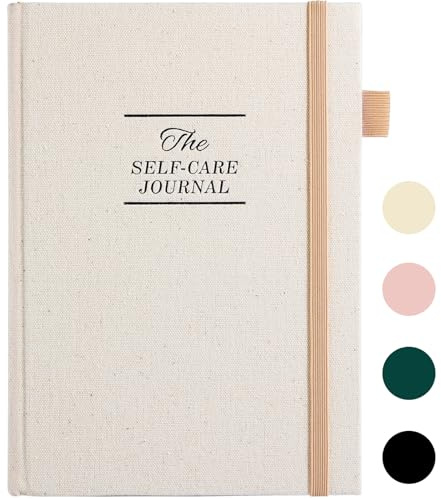 5 MINUTES A DAY Self-Care Journal, Wellness & Daily Reflection Notebook - Psychische Gesundheit & Angstgeführtes Tagebuch für Frauen - Self Care Planner, ADHS-Planer mit Stimmungstracker - (Beige)