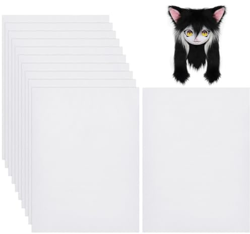 BENECREAT - Lote de 10 hojas (30 x 22 cm, malla imprimible impermeable blanca de malla a prueba de polvo de PVC para Cosplay de Furries, esculturas, Fursuits, fabricación artesanal
