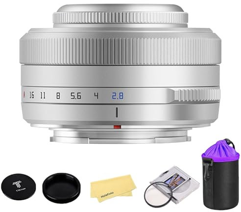 Ttartisan AF 27Mm F2.8 Aps-C Frame Lens Ultra-Compact Pancake Lens for Fuji X Mount Cameras for Fujifilm Xs10 X-E4 X-T10 X-T20 X-T3 X-T4 X-T100 X-T200 X-T30 X-Pro1 X-Pro2 X-Pro3 X-E1-Silver