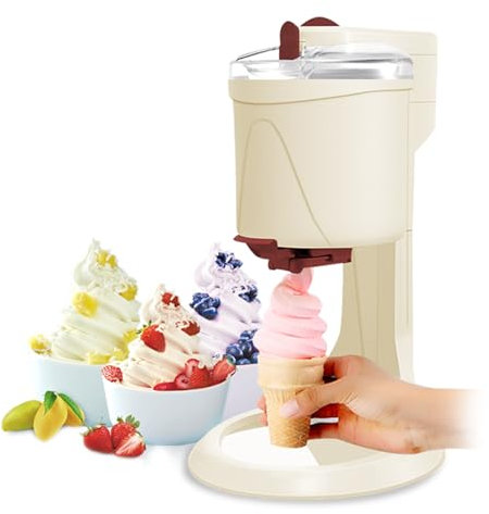 Soft Serve Ice Cream Dispenser Machine for Home - Simple One Push Operation, Easy to Clean, Soft Scoop, Mix Van - Perfect for Homemade Treats!