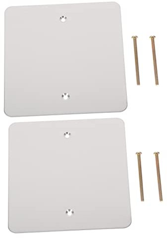FOYTOKI 2pcs Heavy Duty Stainless Steel Blank Wall Plates for Electrical Boxes and Ceiling Fan Junctions Compact Design for Wall and Ceiling