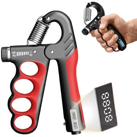 Hand Grip,fortalecedor De Agarre De Mano,Ejercitador De Manos Ajustable De 5-100kg Con Función De Conteo,para Entrenar El Agarre,Antebrazo Ejercitar, Fortalecedores De Mano Para Entrenar El Agarre