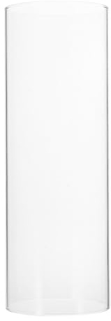 BATHVEVE Bougeoir Cylindriques en Verre Support de Verre Transparent Tube Cylindrique Vent pour Bougies Design Élégant Fait Main Parfait pour Décoration Intérieure Occasions Spéciales Dimensions