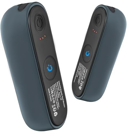 Joytential 10000mAh Calentador de Manos Recargable, 2 en 1 Magnético Calienta Manos Electrico de Bolsillo Portátil, 3 Niveles de Calor, Calienta Manos para Exterior, Camping, Regalo, Azul-Gris