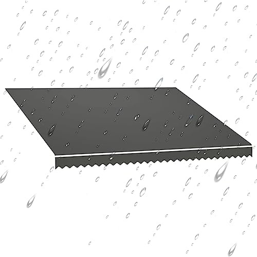 Parasole retrattile con protezione UV, 250 g/m², in poliestere, per patio, terrazza, ristoranti e bar, ombrellone di ricambio per riparo dal sole