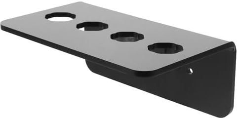 Veemoon Organizador de Tijeras para Peluquería en Acrílico Negro 4 Ranuras para Peines, Soporte de Pared Adecuado para Barberías Que Ahorra Espacio