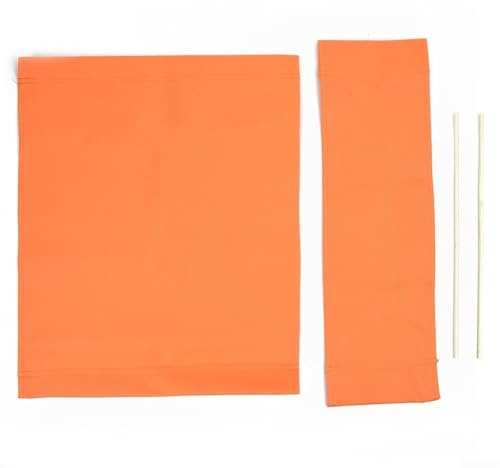 Yuanpgky Ersatzbezug aus Stoff – für Regiestühle im Freien und Garten – Canvas-Material, für klappbare Regiestühle | 48 x 38 cm, 16 x 52 cm (orange)
