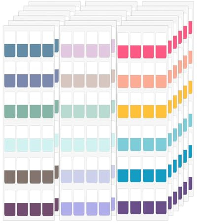 WINXMIN 720 Stück Kleberegisterkarten Tab Marker, Seitenmarker Haftstreifen Index Tabs Page Marker Klebezettel Selbstklebend Tabs Haftnotizen für Büro, Dokumente, Bücher, Tagebuch, Ordner(klein)