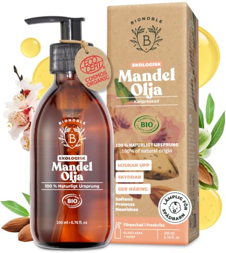 BIONOBLE Ekologisk Sötmandelolja Kallpressad - Baby, Hårolja, Kropp - 200ml