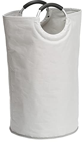 WENKO Panier à linge/sac de courses Jumbo Stone - sac multi-usage, sac à bouteilles Capacité: 69 l, Polyester, 38 x 72 x 38 cm, Beige