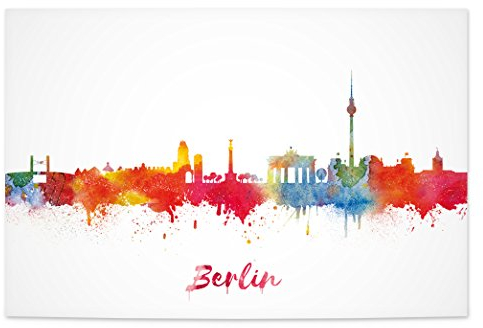 Kunstbruder Poster von Berlin Berliner Stadt Städte Cologne by Dichyk Zimmerposter - Light - Wandposter Streetart 70x100cm