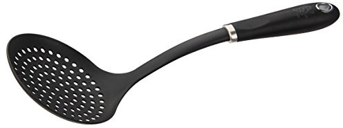 Stanley Rogers Abseihlöffel Pride – Professionelles Küchenwerkzeug mit Soft-Touch-Griff, Hitzebeständig, Spülmaschinenfest – Designed in Germany, 2 Jahre Herstellergarantie, Schwarz