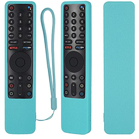 Funda Protectora de Silicona para Xiaomi XMRM-010 Mando a Distancia de Voz, L32M5-5ASP L32M6-6AEU L43M5-5ASP, Funda Mando para Xiaomi, Antideslizante, A Prueba de Golpes, Lavable (Azul Luminoso)