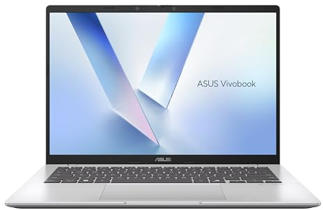 ASUS Vivobook 14 F1407QA-LY106W Copilot+ PC - Ordenador Portátil WUXGA (Snapdragon X1-26-100, 16GB RAM, 512GB SSD, Qualcomm Adreno GPU, Windows 11 Home) Plata Fría - Teclado QWERTY español