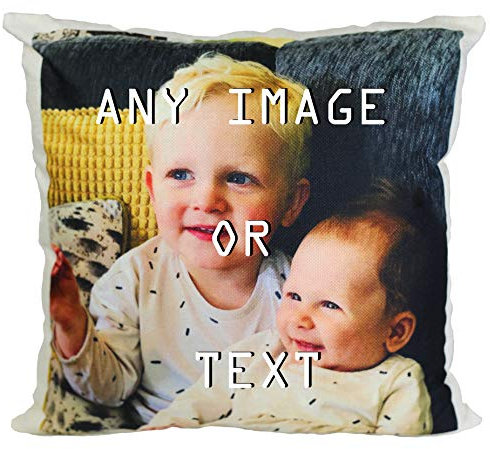 Hippowarehouse Personalised Cushion Any Image Personalized (VARIOUS OPTIONS AVAILABLE) | Pillow, Keepsake Cushion Cover, Infill, Valentine's