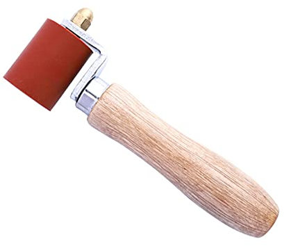 Anawakia Silikon Seam hand tryckrulle professionell tryckrulle 40 mm silikon pressrulle hand tryckrulle hög temperatur beständig söm rulle rulle PVC svetsning installation verktyg (röd)