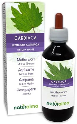 Herzgespann (Leonurus cardiaca) Kraut mit Blüten Alkoholfreier Urtinktur Naturalma - Flüssig-Extrakt Tropfen 200 ml - Nahrungsergänzungsmittel - Veganer