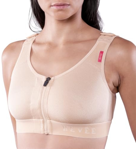 REVÉE Reggiseno Post-Operatorio per Mastoplastica Additiva, Riduttiva, Sostituzione Protesi, Mastopessi, Oncoplastica, Quadrantectomia - Gravidanza - Bra Elodie